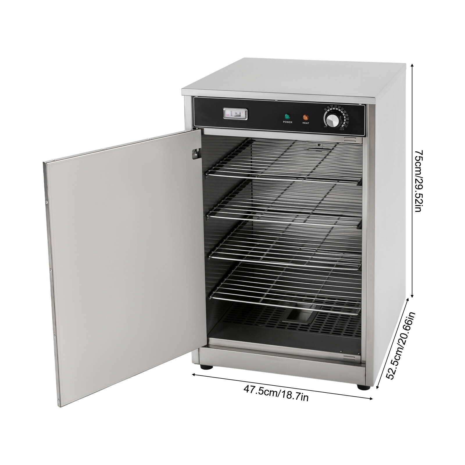Electric Commercial Hot Box Food Warmer Countertop Heated Holding Cabinet