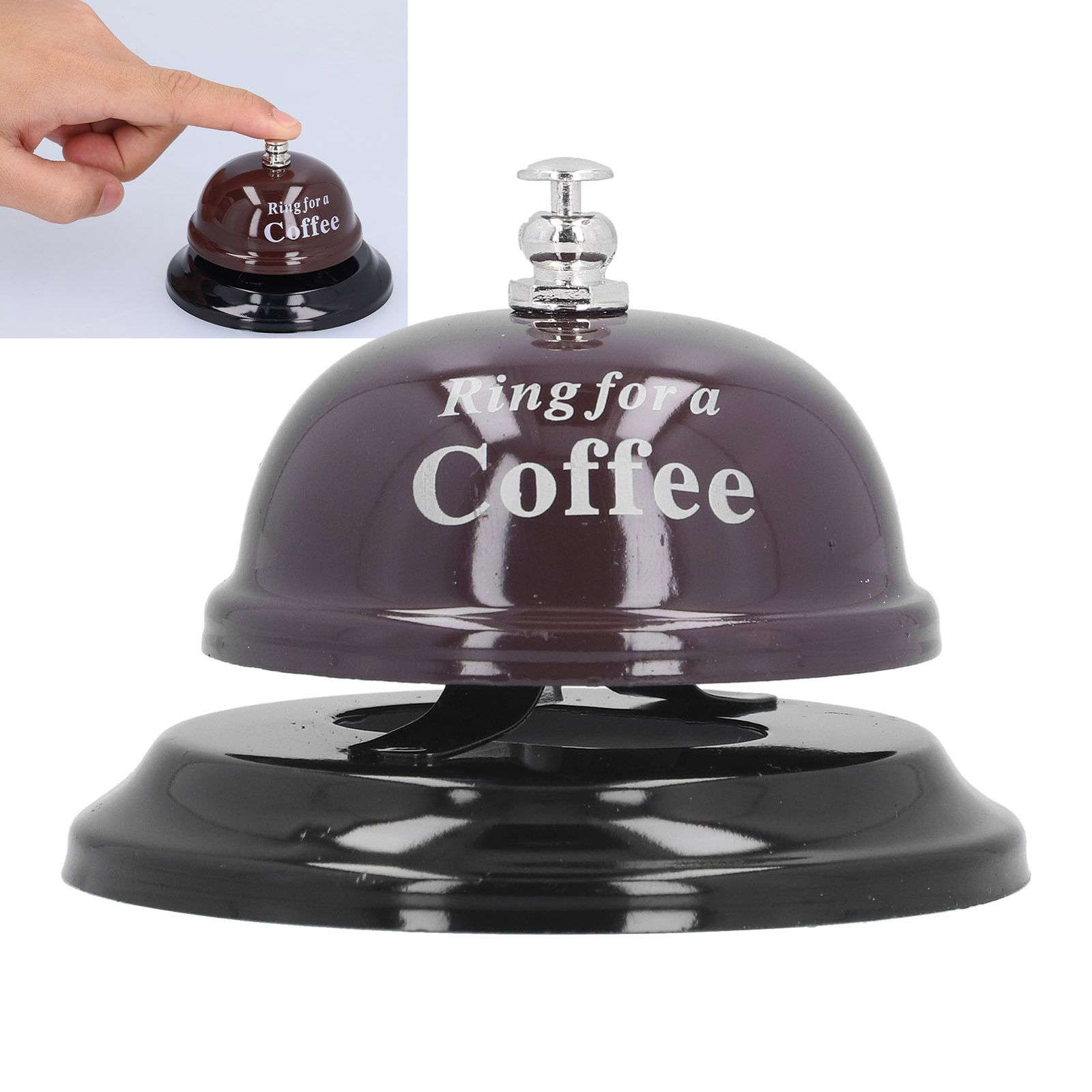 (Black)Restaurant Call Bell With Anti Slip Base Manual Meeting Bar Service Be US