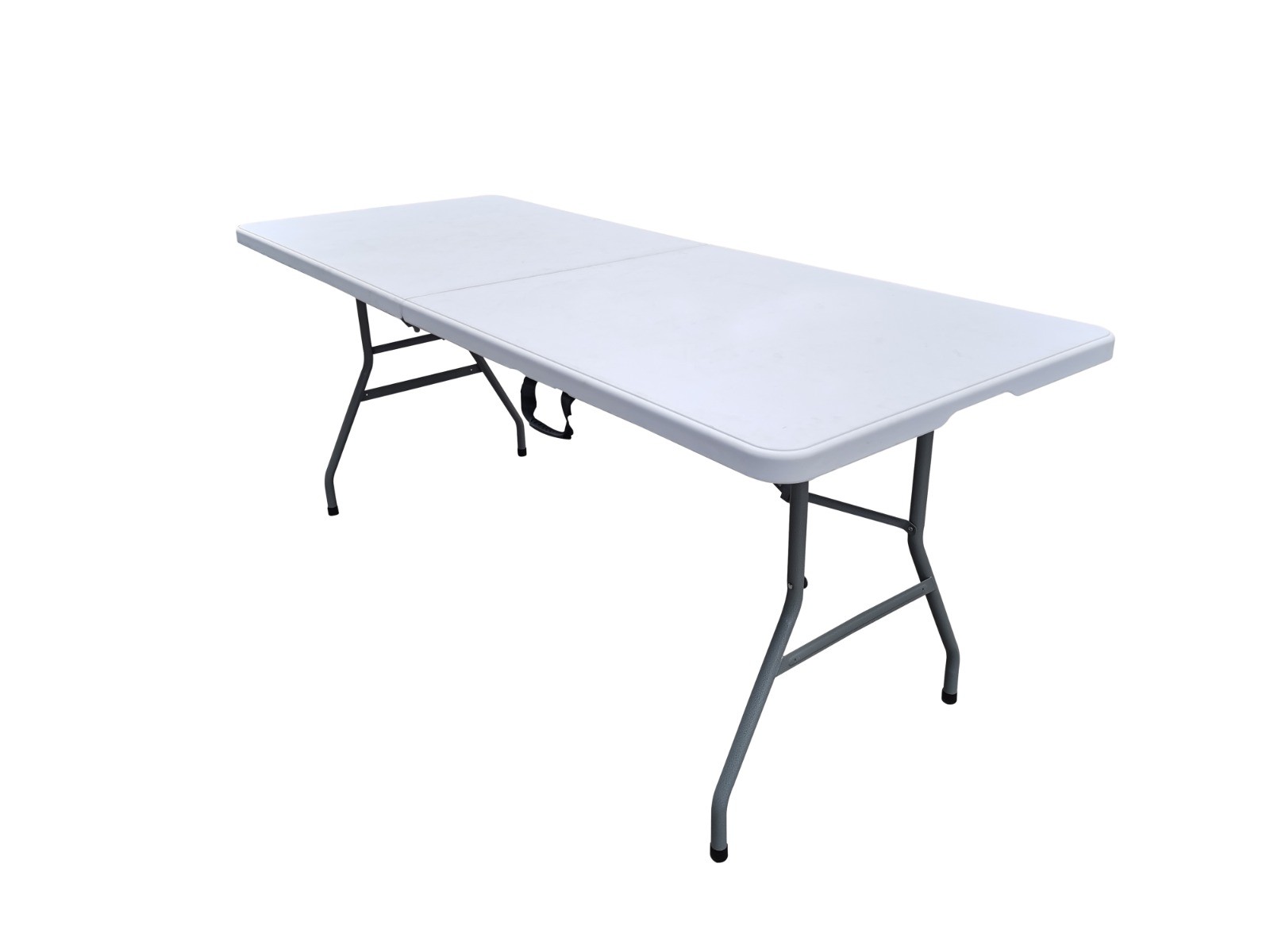 TentandTable Rectangle Banquet Plastic Folding Table, White, 72 in
