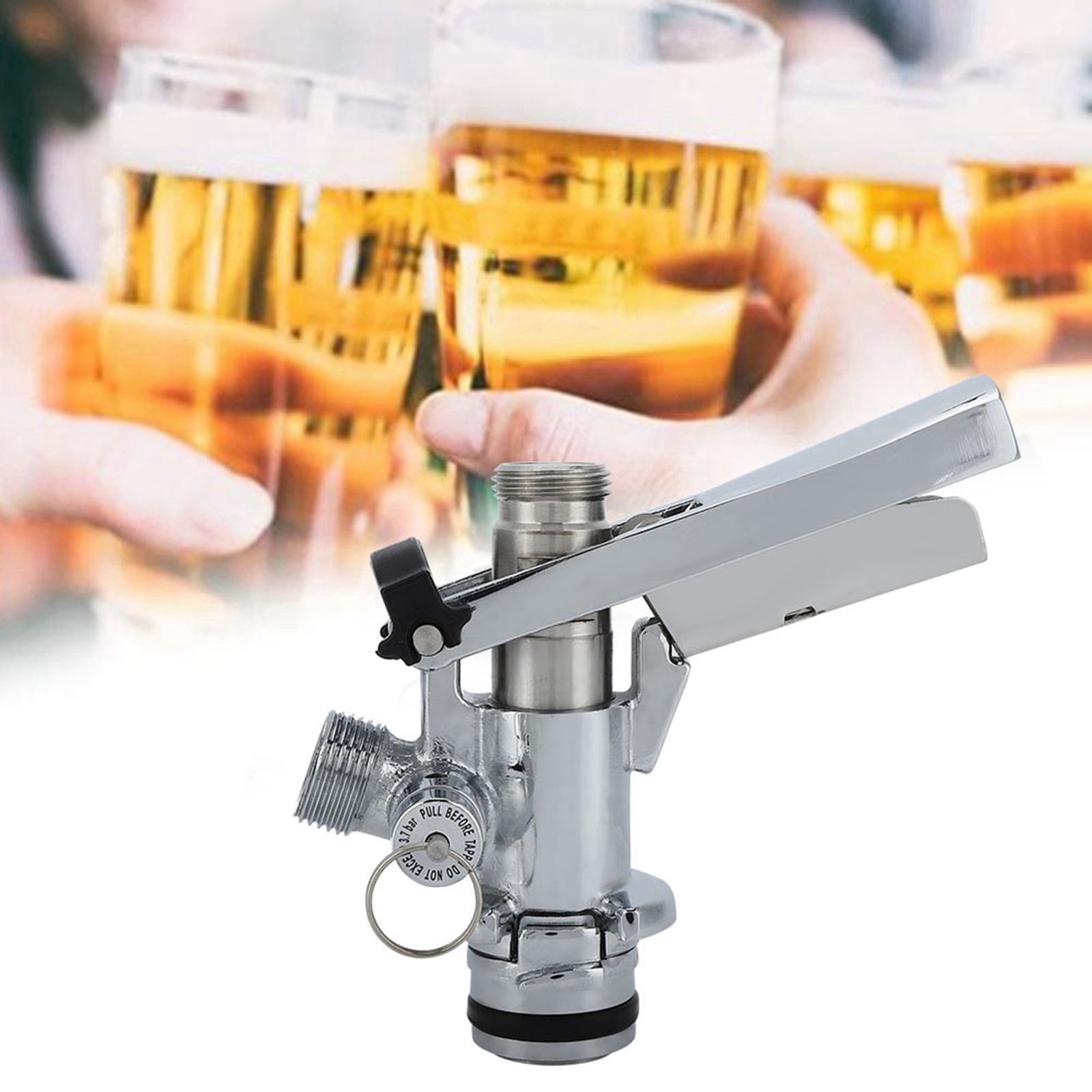 Keg Coupler Stainless Steel Keg Coupler G5/8 U-Type Coupler Dispenser Accessory