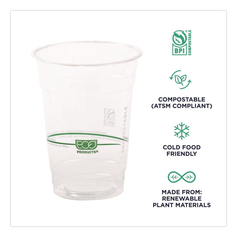 Eco-Products EPCC16GSPK 16 oz. GreenStripe Cold Cups – Clear (50/Pack) New