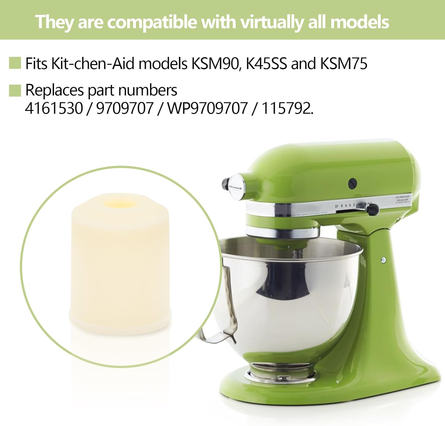 For KitchenAid Stand Mixer Rubber Feet WP9709707 4161530 115792 5 Pack
