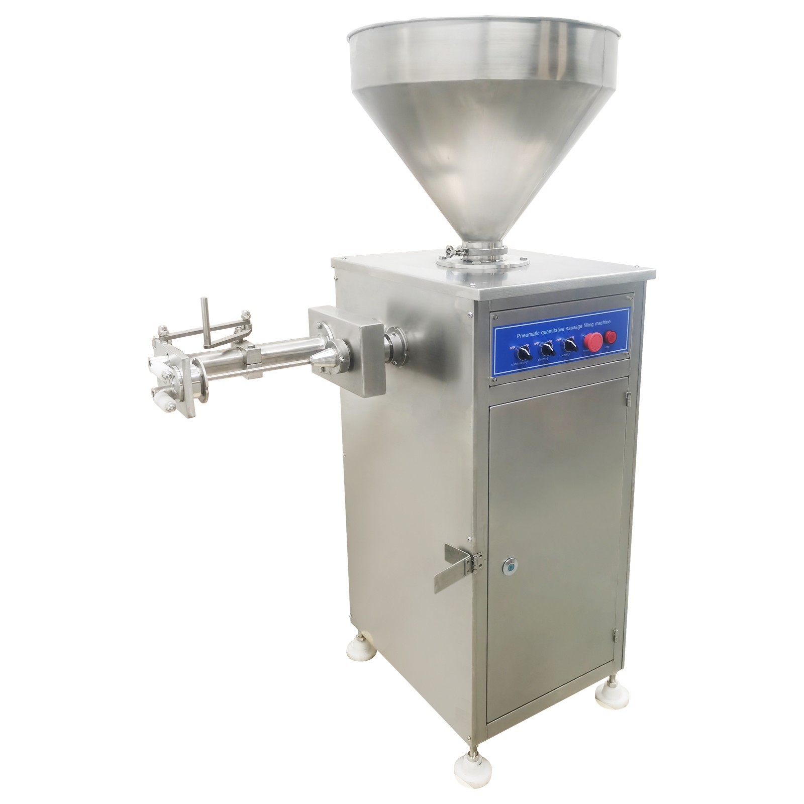 110V Pneumatic Quantitative Sausage Filling Twisting Machine 50L Sausage Stuffer