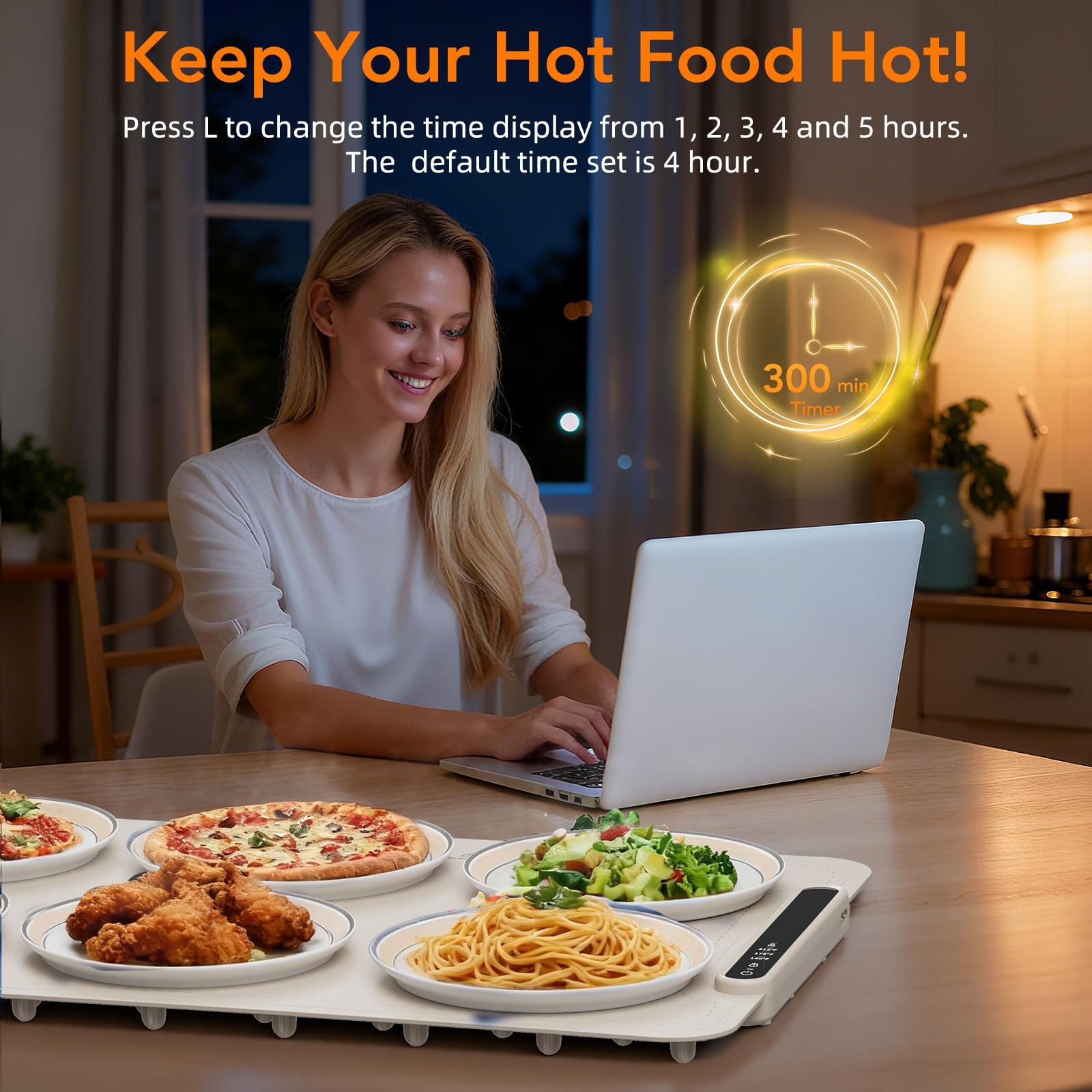 COWSAR Food Warming Mat-Max Temp 212℉,Fast Heating Silicone Electric Warming