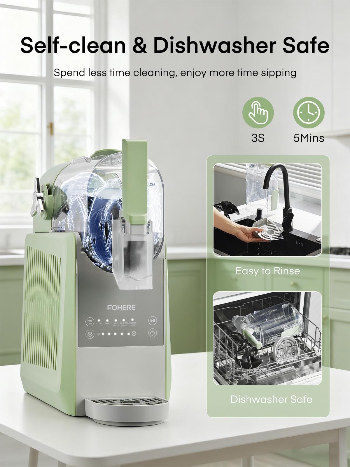 Slushie Machine, 88 oz Slushy Machine for Home, Professional Frozen Drink Maker