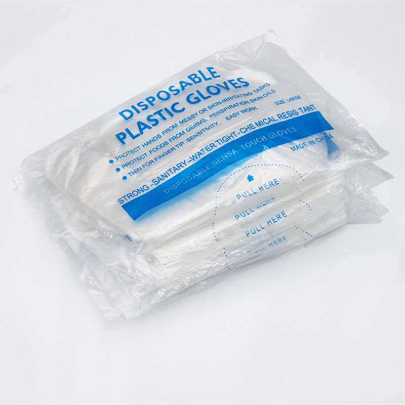 200 pcs Disposable Clear Poly Gloves Food Travel Cleaning Kitchen Plastic