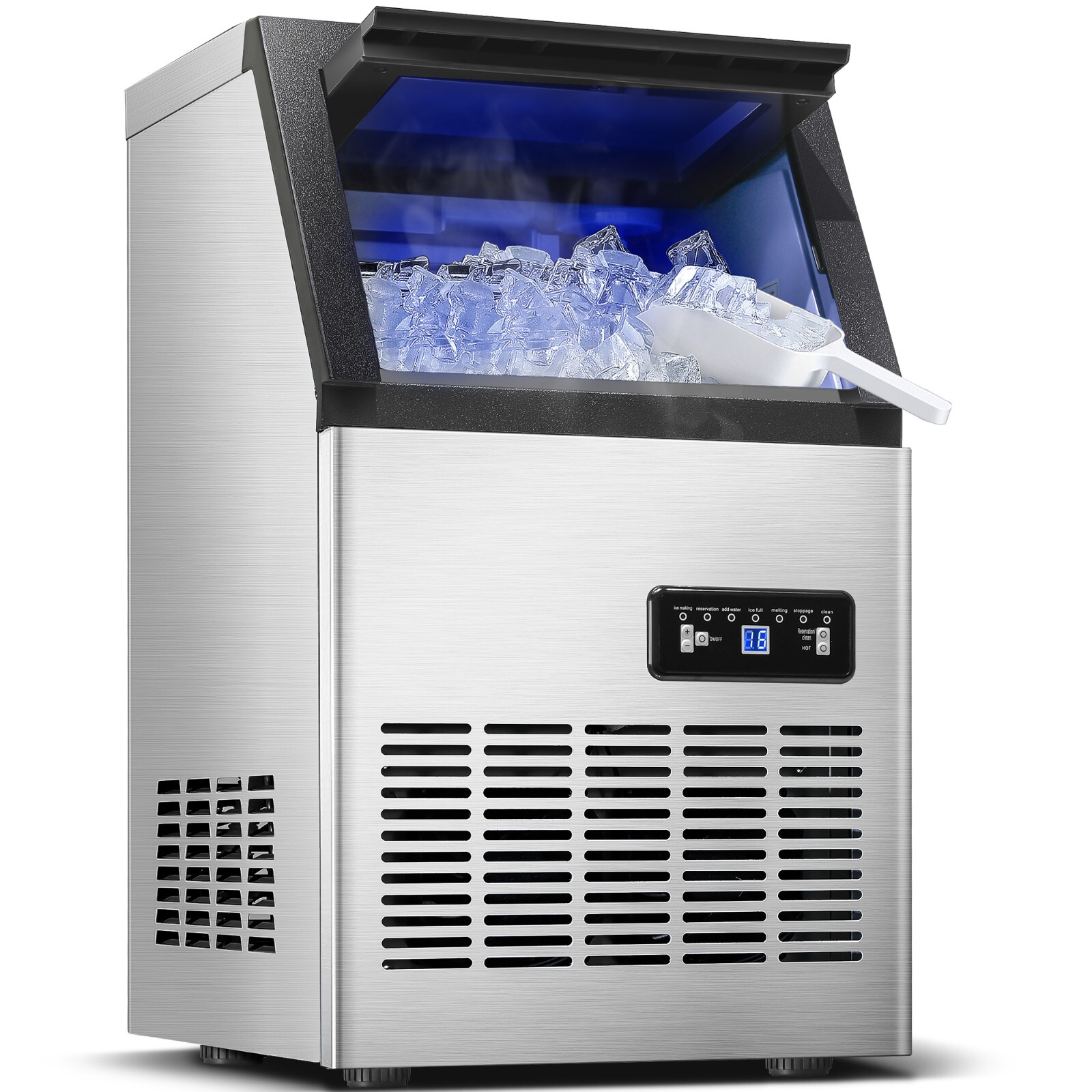 120Lb Restaurant Commercial Ice Maker Undercounter Freestand Ice Cube Machine