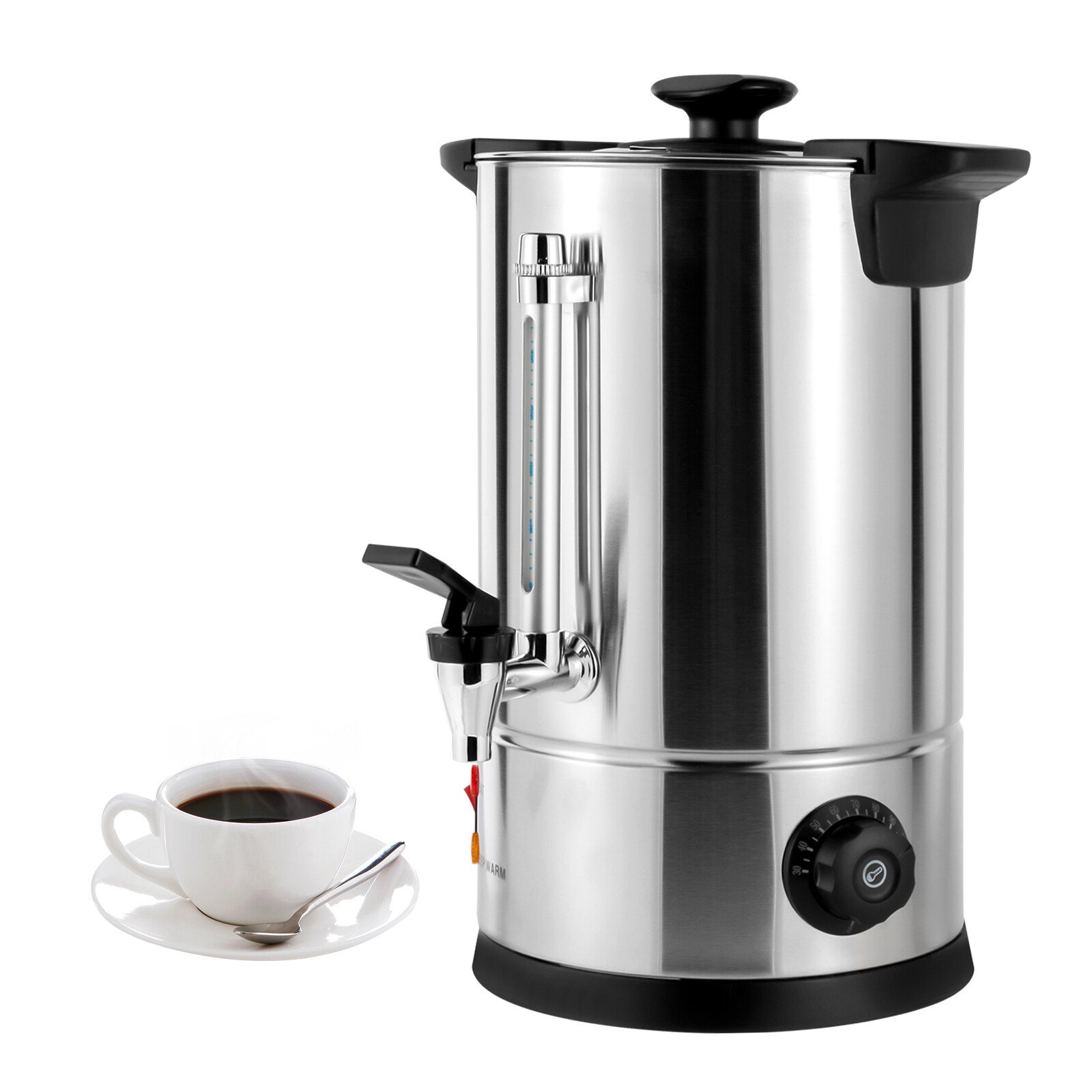 2.11-Gallon Stainless Steel Coffee Urn Commercial Dispenser for Tea Coffee Cater