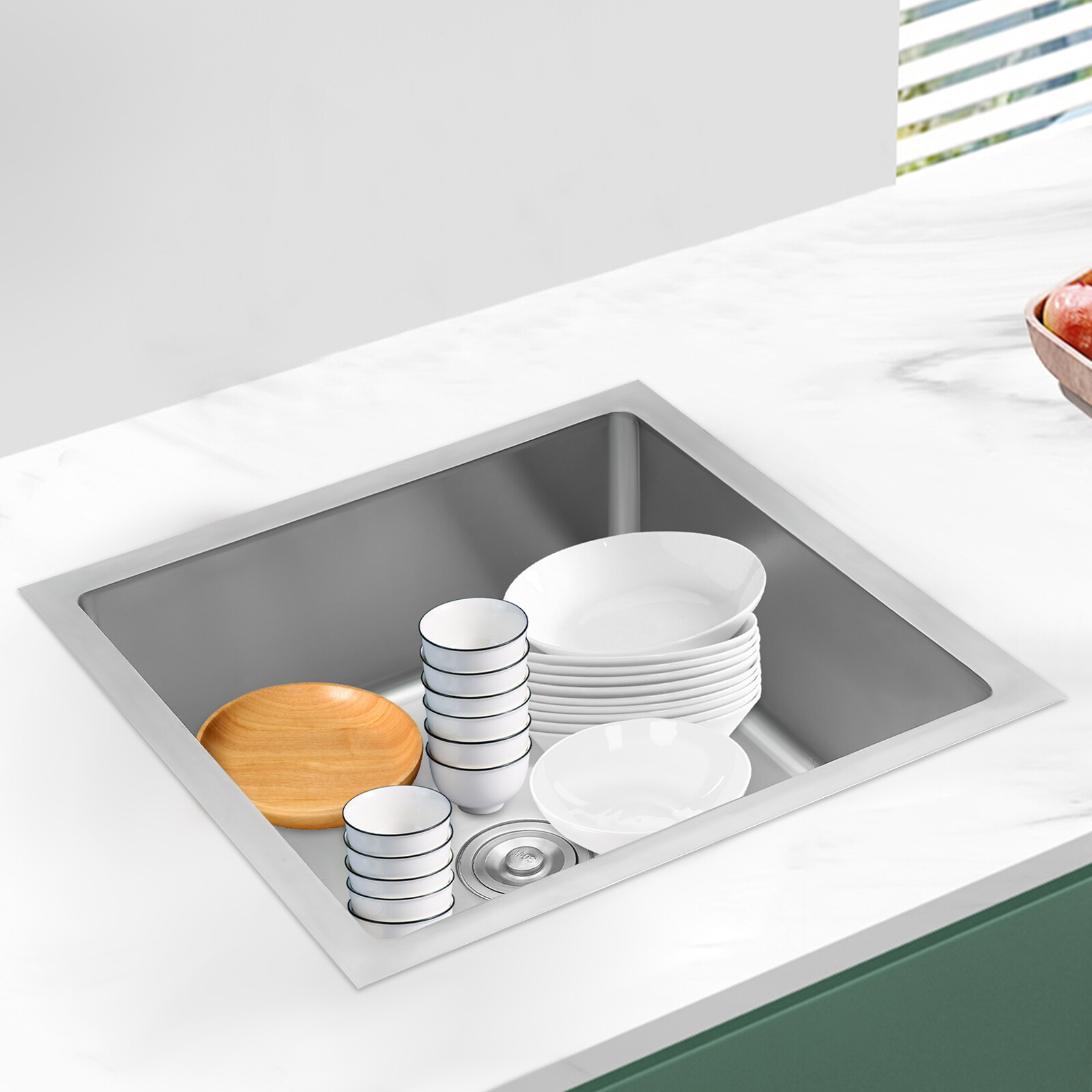 Free Standing Utility Sink, Single Bowl Commercial Sink Restaurant Kitchen Sink