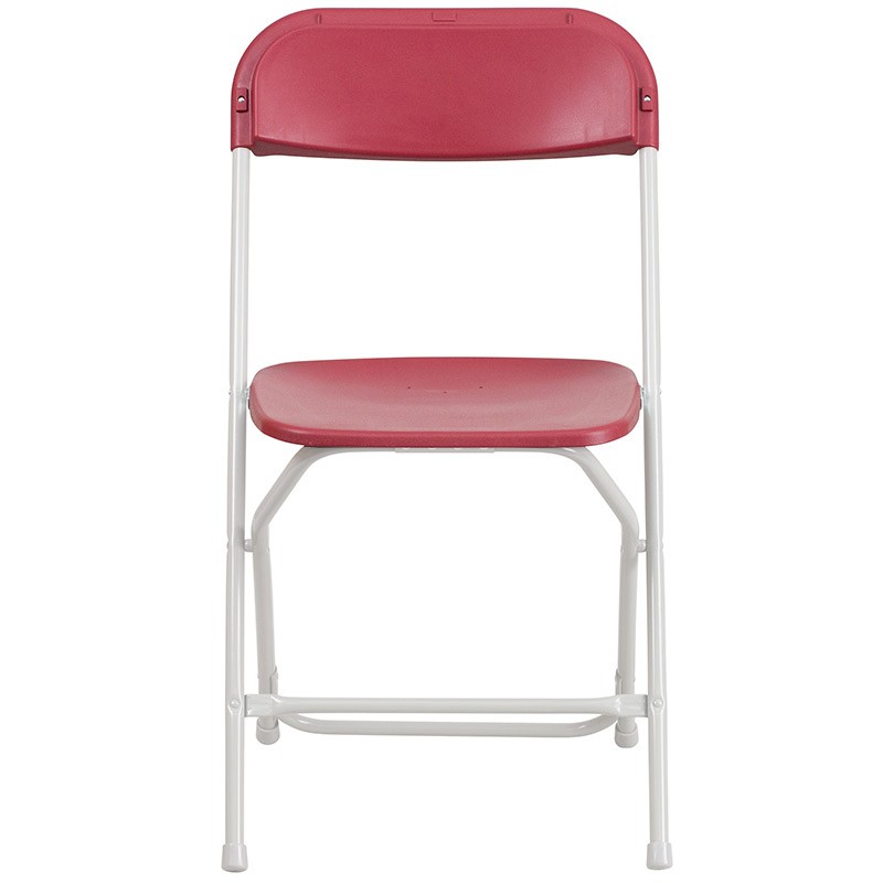 Plastic Folding Chairs Red 10 Pack Indoor Outdoor Event Party 700 lb Capacity