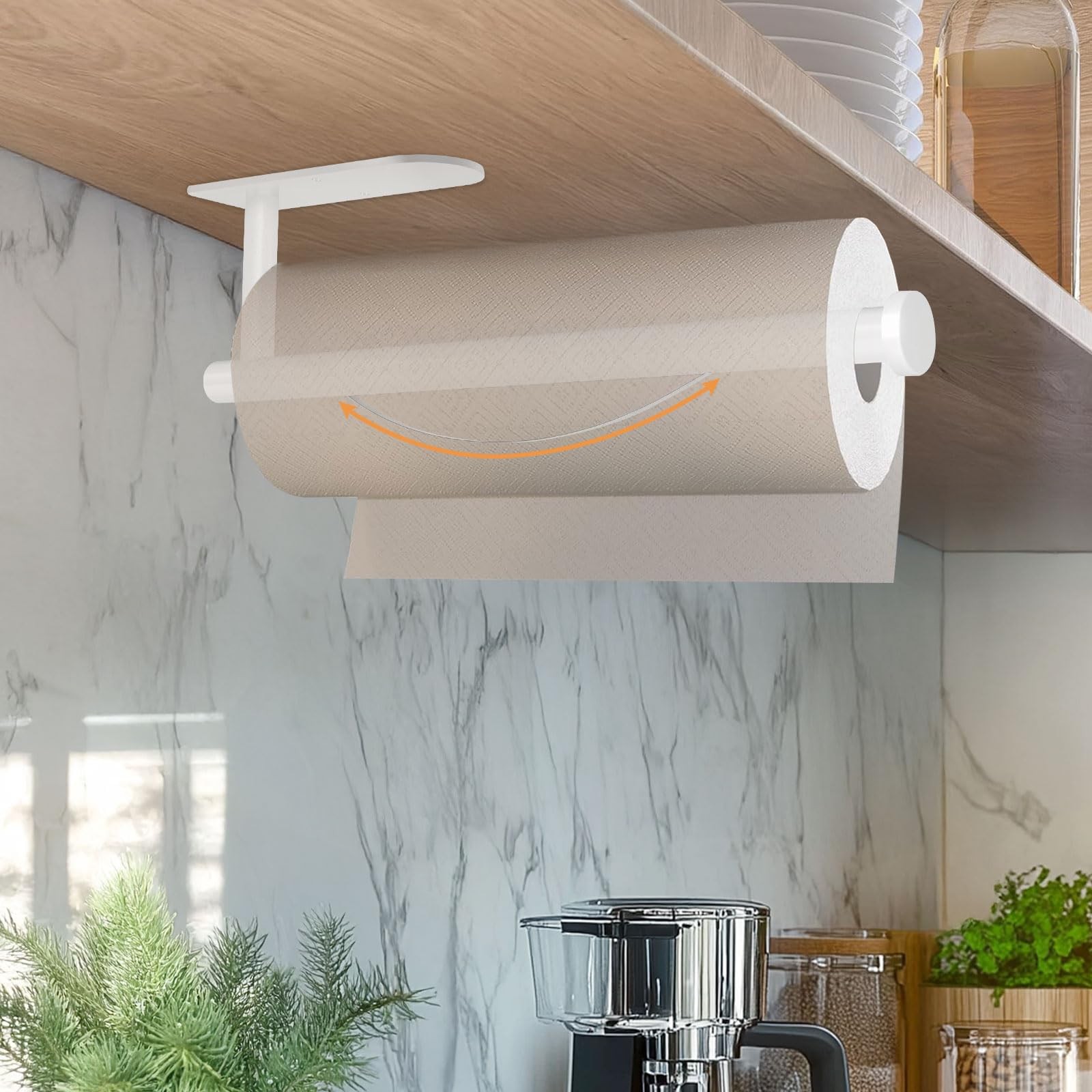 MEIJO Paper Towel Holder with Damping Function, Paper Towel Holder Under Cabinet