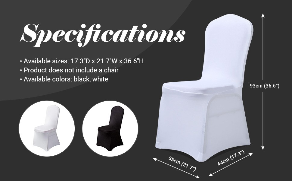 BEGOODTEX Flame Retardant Chair Covers Spandex Stretch Polyester Fabric Black