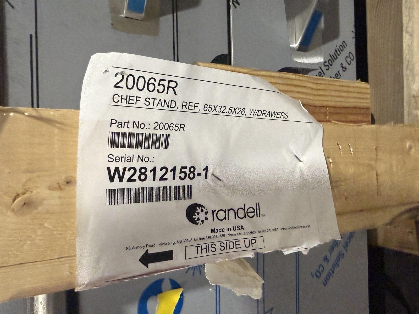 RANDELL 20065R 65″ 4 DRAWER REMOTE REFRIGERATION CHEF BASE