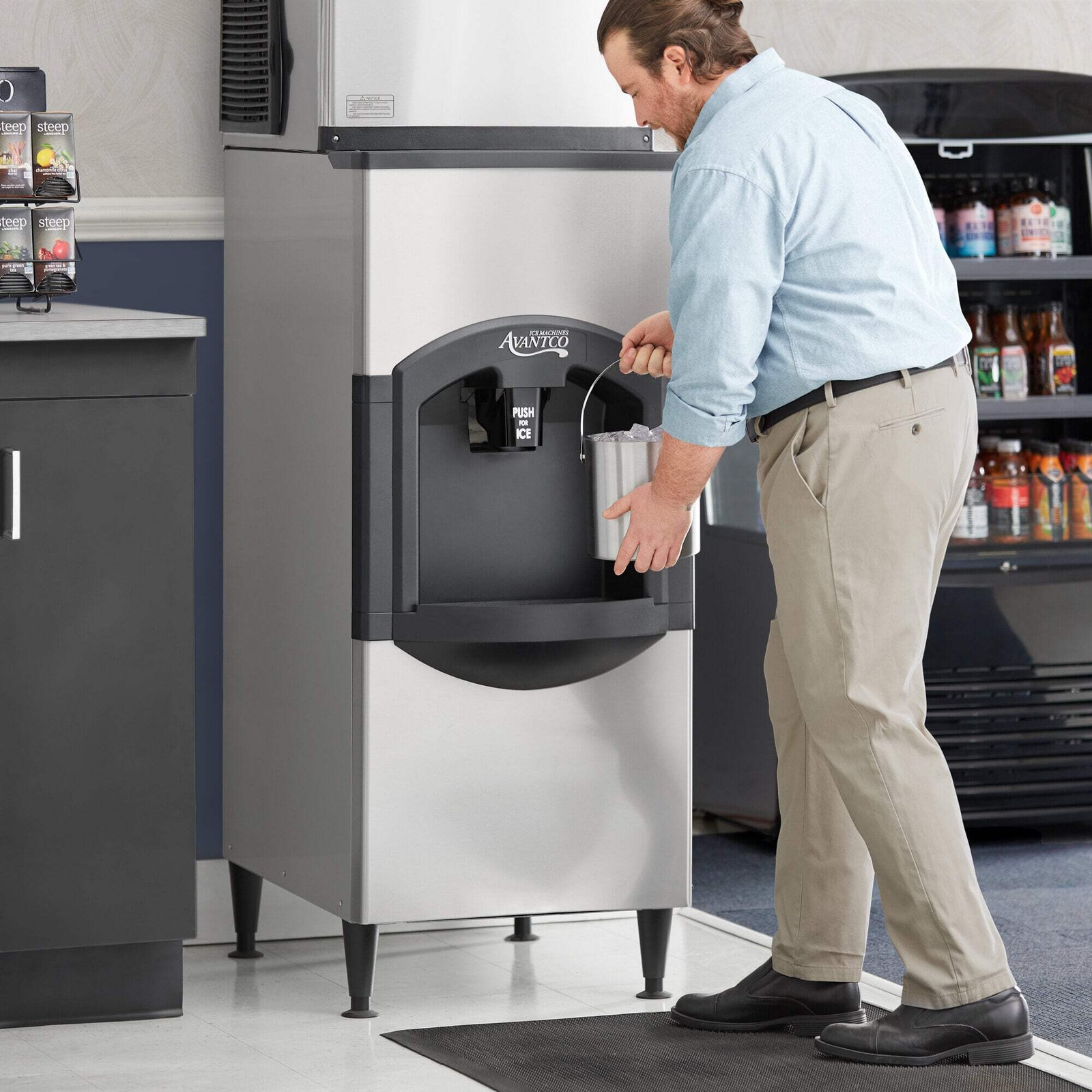 22″ Air Cooled Modular Half Cube Ice Machine with Ice Dispenser – 350 lb.