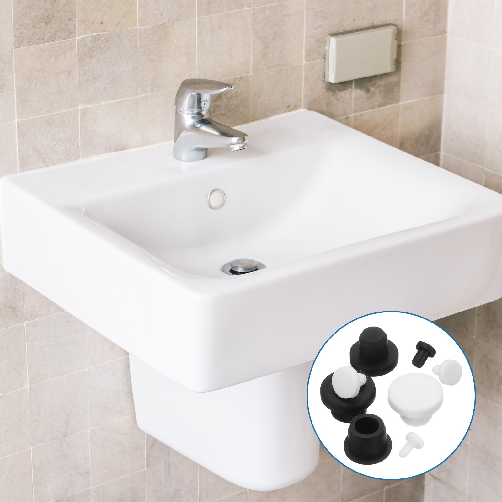 15Pcs Solid Silicone Hole Plug for 3.8mm/0.15″ Hole, 0.24″ Plug Height, Black