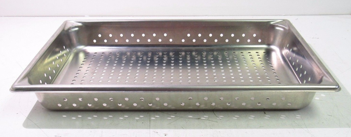 20″ X 12″ X 2-1/2″ STAINLESS STEEL STEAM PAN RECTANGLE PERFORATED FULL SIZE