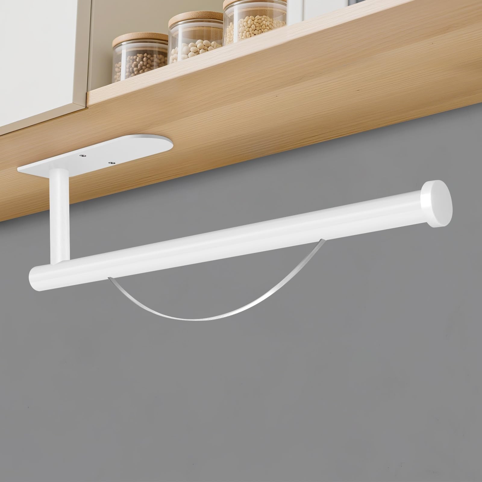 MEIJO Paper Towel Holder with Damping Function, Paper Towel Holder Under Cabinet