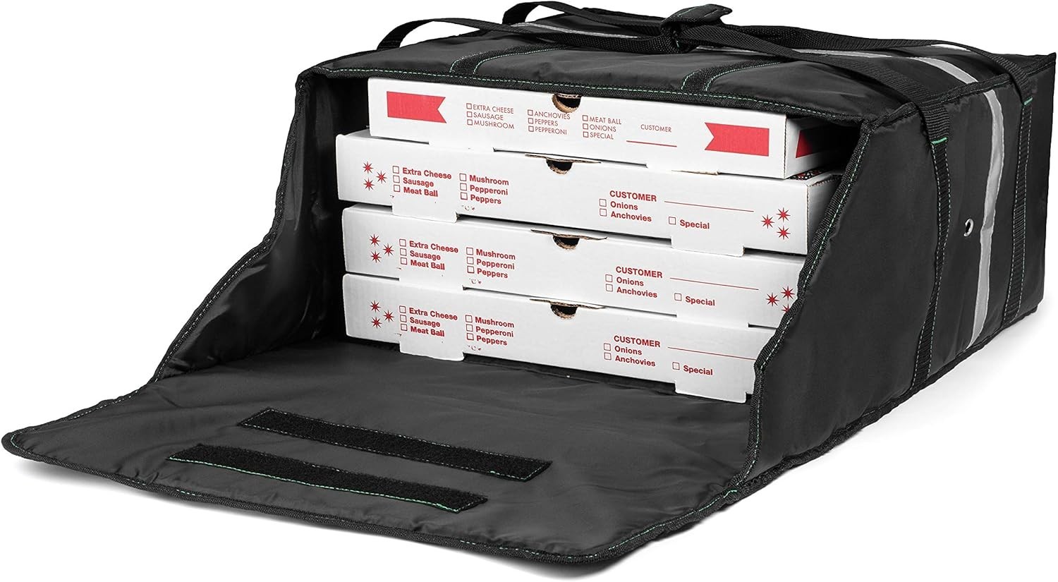Insulated Pizza & Food Delivery Bag, fits 4 Large Pizzas or Trays, 20″ x 20″ …
