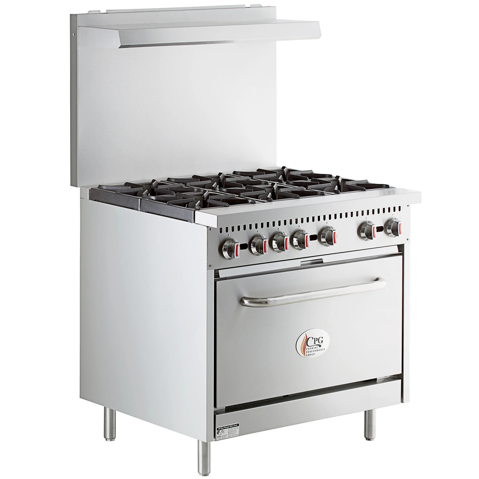 Liquid Propane 6 Burner 36″ Range with Standard Oven – 210,000 BTU