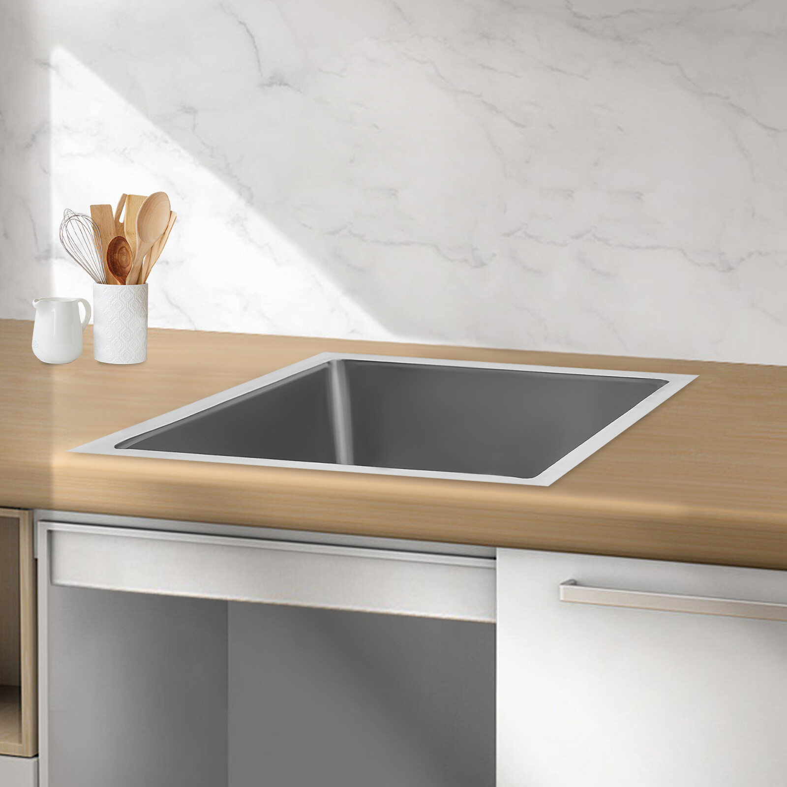 Free Standing Utility Sink, Single Bowl Commercial Sink Restaurant Kitchen Sink