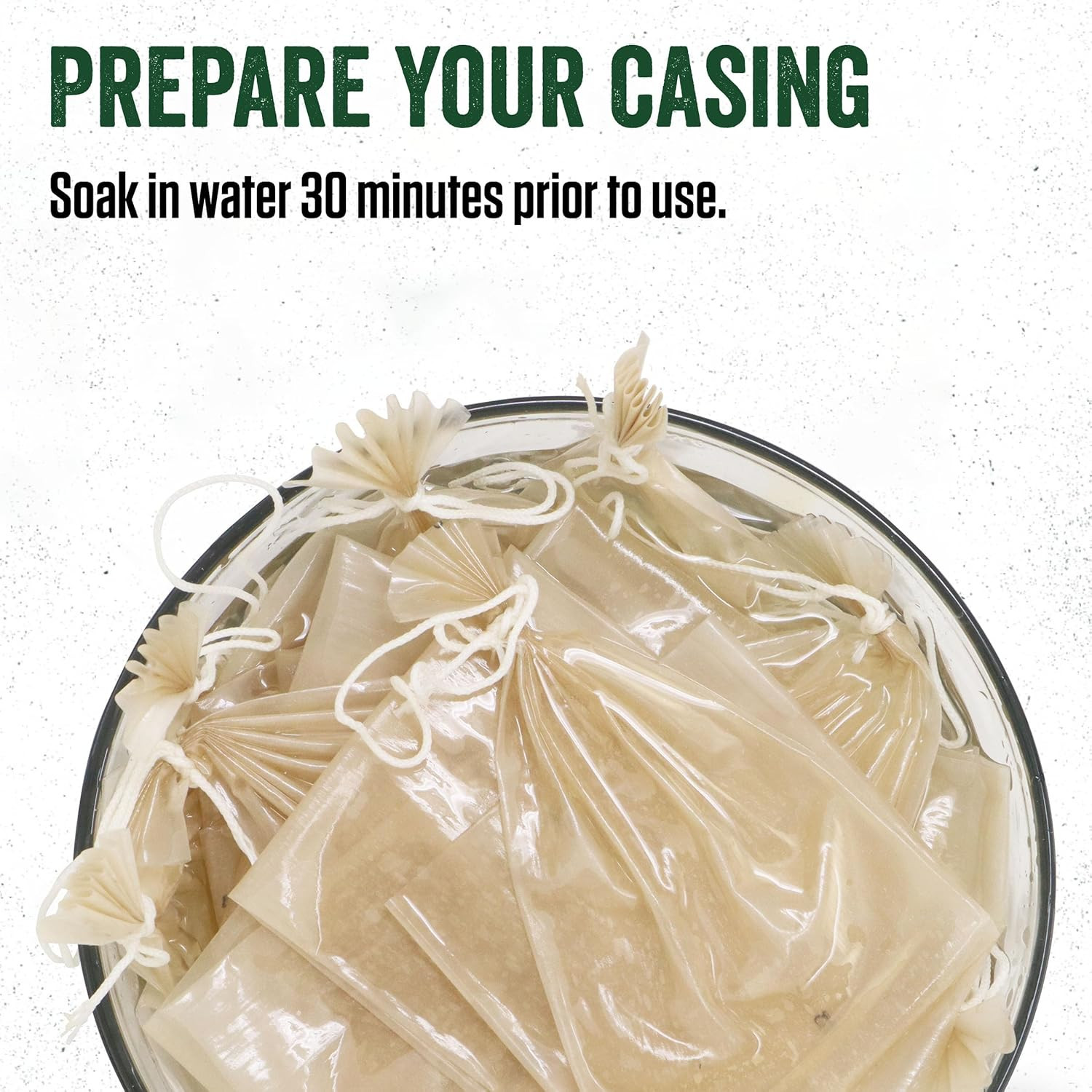 Products Clear Fibrous Casings, 1 ½ Inches X 12 Inches, Non-Edible Sausage Casin