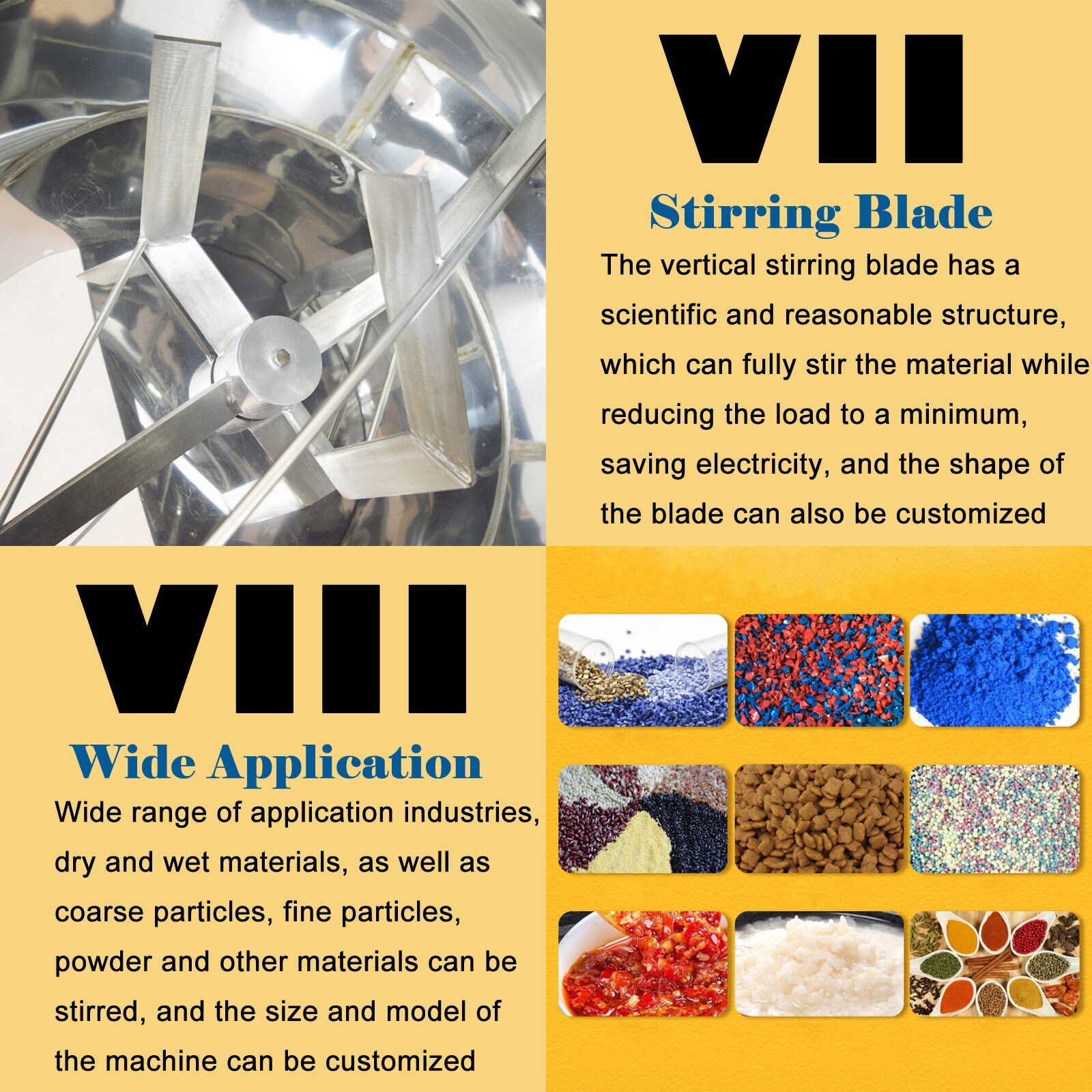 220V Industrial Raw Materials Blender Mixer Vertical Color Master Batch Mixer