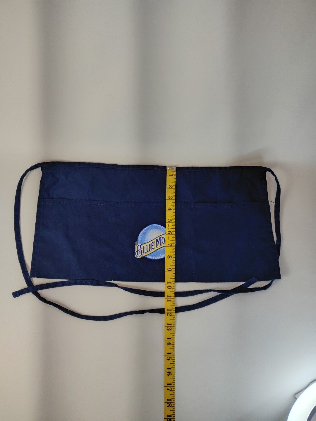Half Bib Blue Moon Waist Apron Heavy Duty 3 Pocket Waitress Waiter Workwear