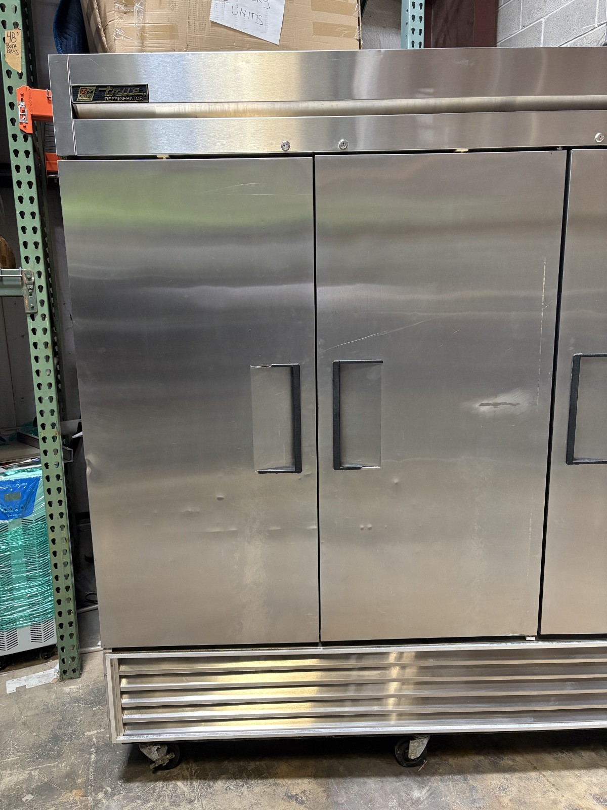 True T-72 HC Reach-In Solid Swing Door Stainless Steel Refrigerator w/ castors