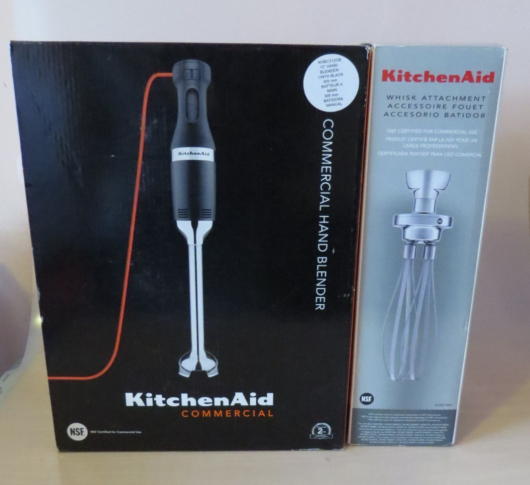 KitchenAid Commercial 12″ Hand Blender KHBC312OB & 10″ Whisk Attachment KHBC10W