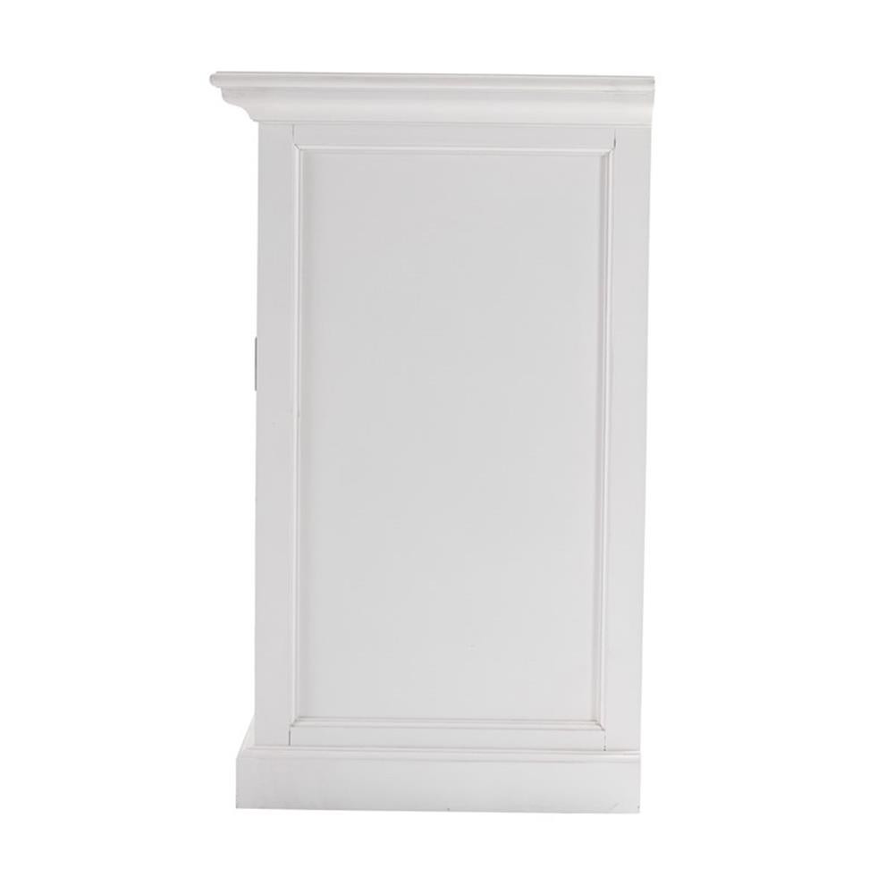 NovaSolo Halifax Mahogany Wood Buffet with 4 Doors 3 Drawers in White