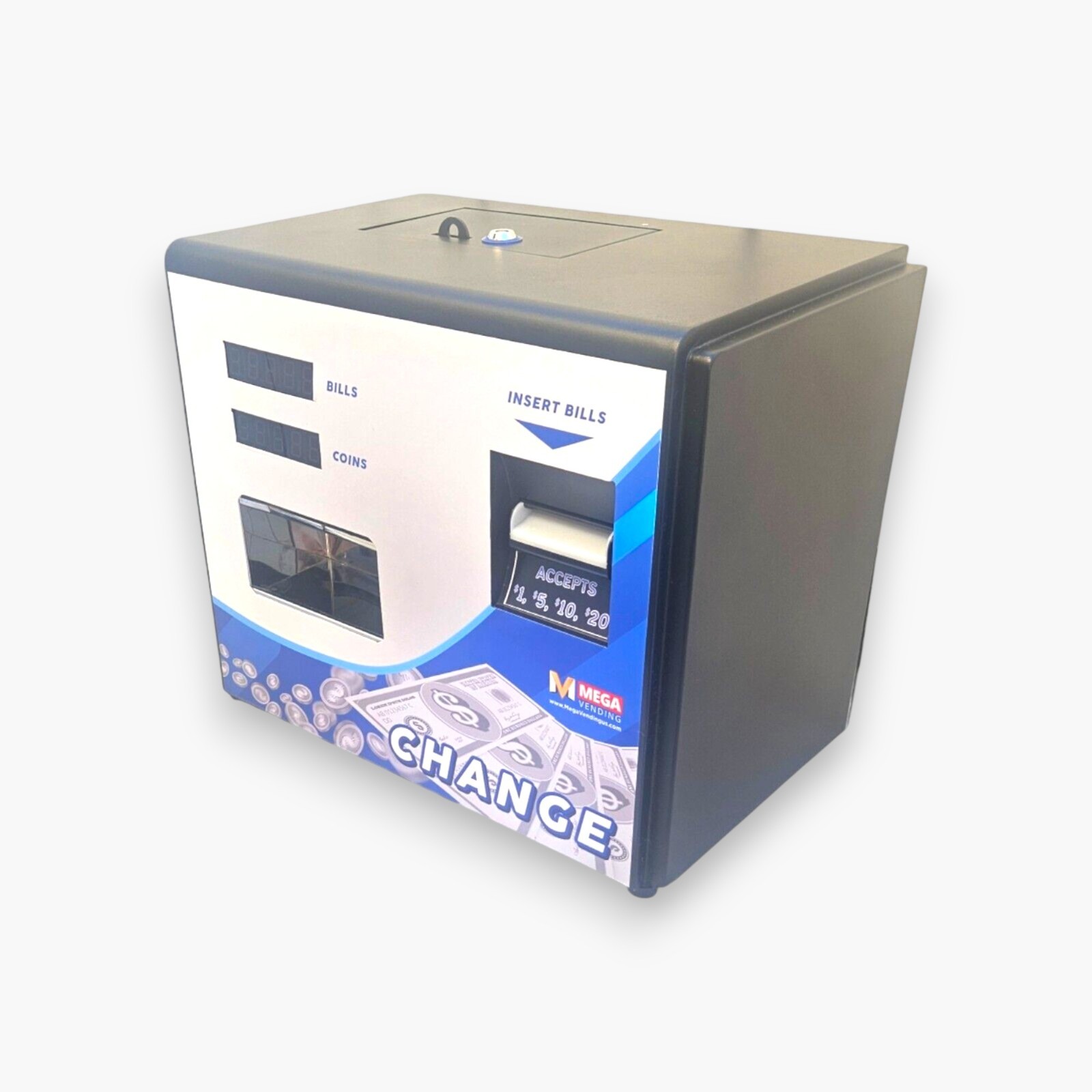 Quarter Machine Dollar Bill Changer Accepts $1-$20 1 Year Warranty Free Shipping