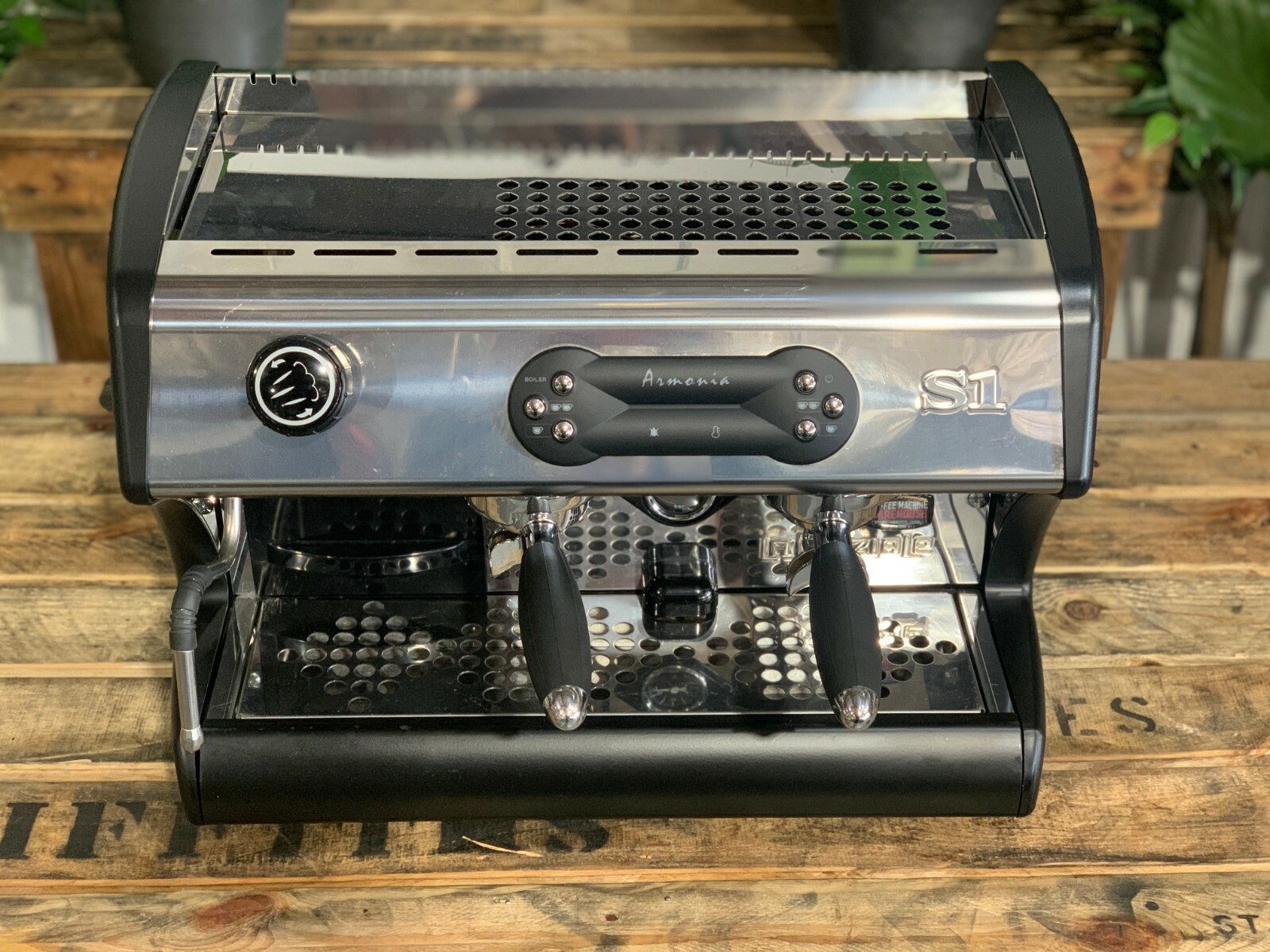LA SPAZIALE ARMONIA EK 2 GROUP BLACK ESPRESSO COFFEE MACHINE COMMERCIAL CAFE