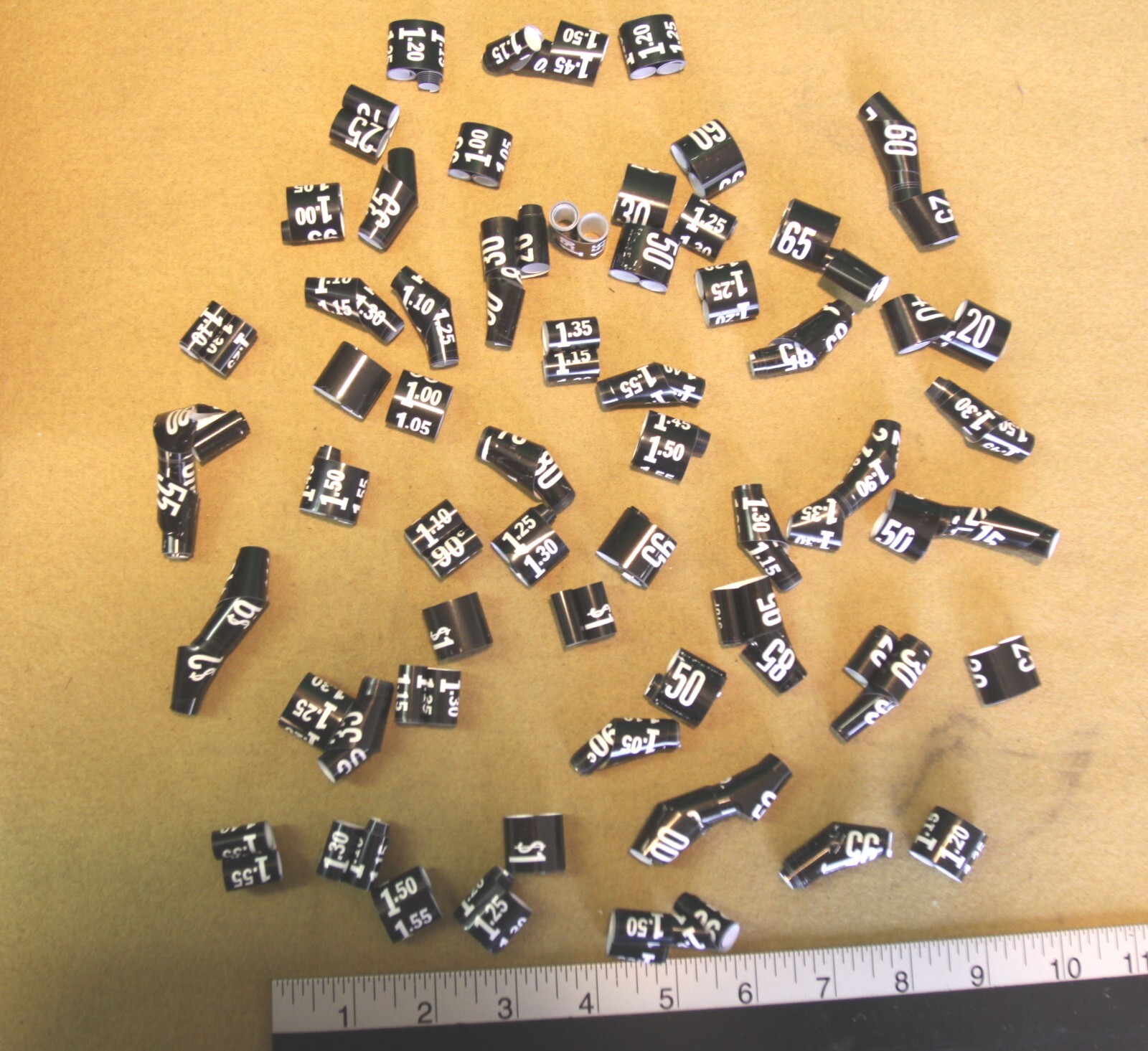 National snack vending machine price rolls lot – various prices on the rolls