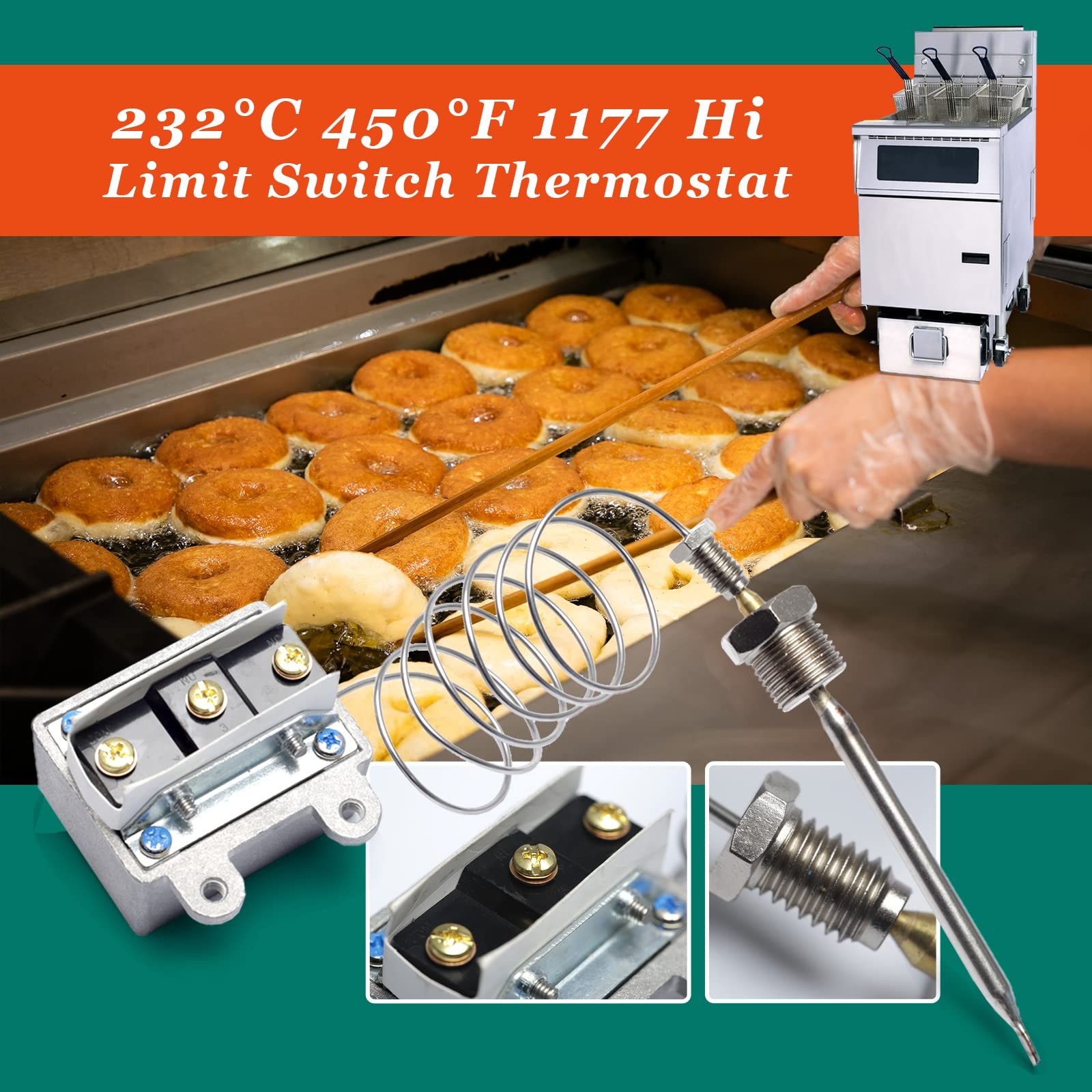3/8″ Mpt Stuff 1177 high limit thermostat fryer switch with robertshaw thermo…