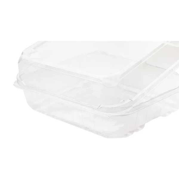 Karat 8»x8» PET Plastic Hinged Containers – 250 ct, FP-HC88PET-1C