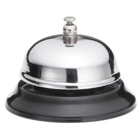 Tablecraft 8381 Call Bell, 3-3/8L X 3-3/8W X 2-3/8H, Metal