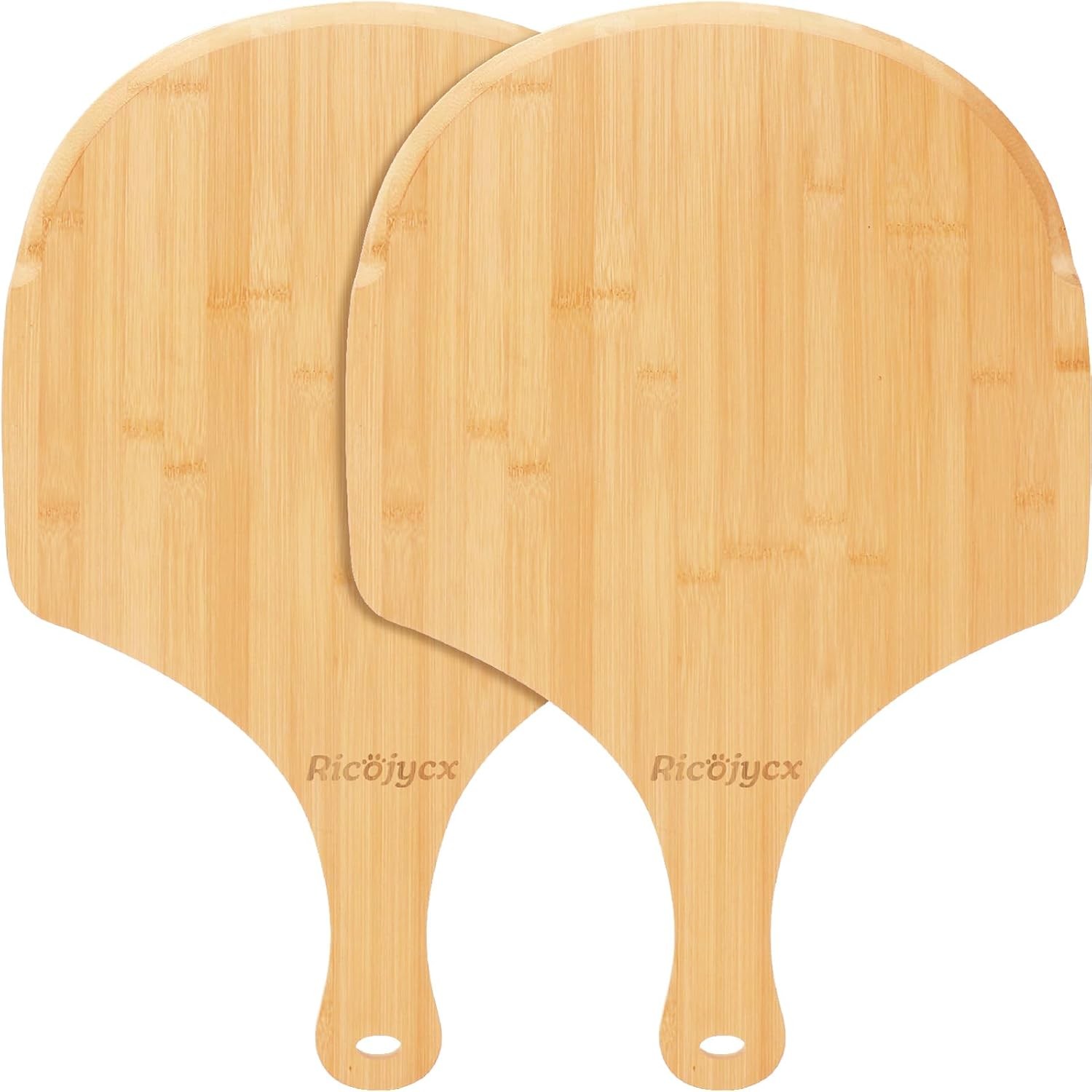 2Pack Natural Bamboo Pizza Peel 16 inch Wood Pizza Paddle Bread Cheese Vegetable
