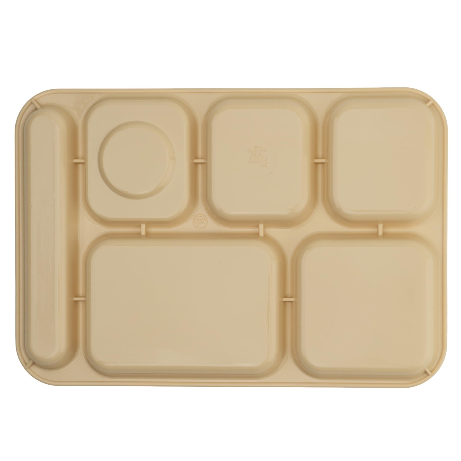 Get G.E.T. 6 Compartment School Cafeteria Tray Right Handed 14.25 X 9.75 Tan 4