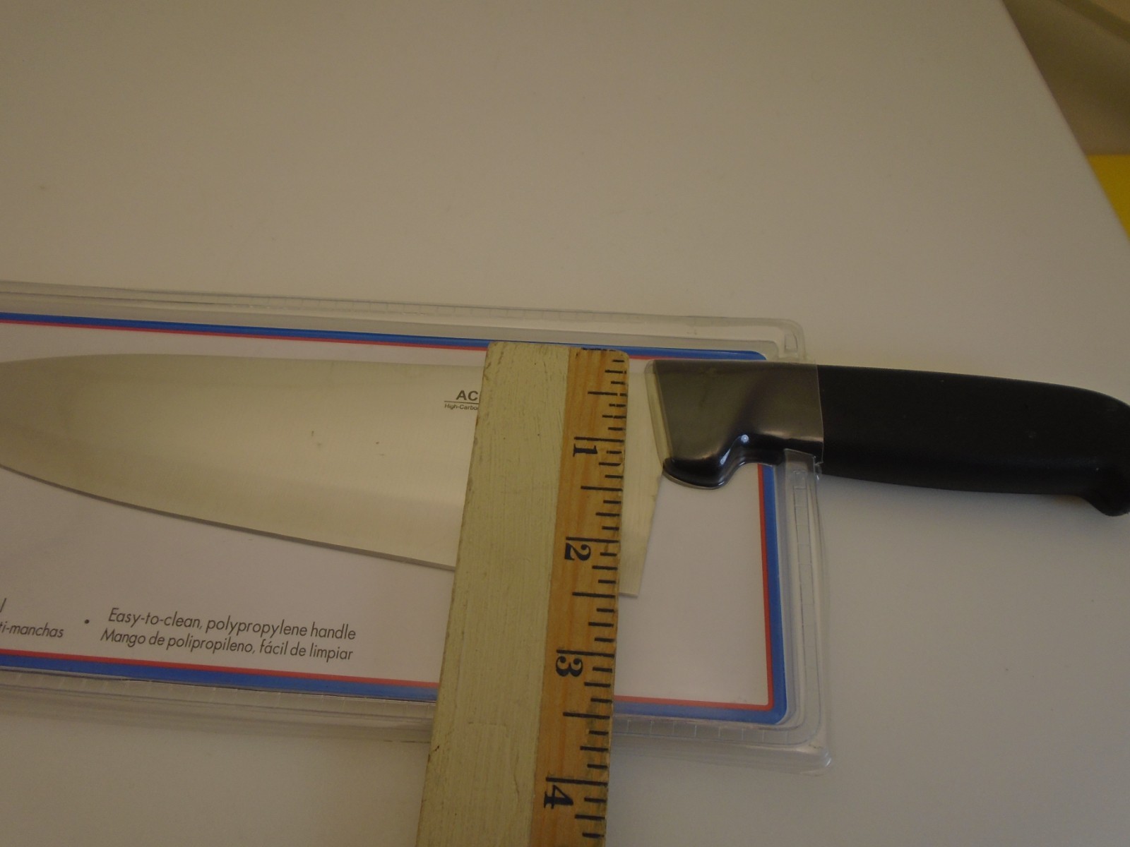 Pro Knife Commercial 8 inch Chefs Cooks Knife Stainless Wide Blade Black Handle
