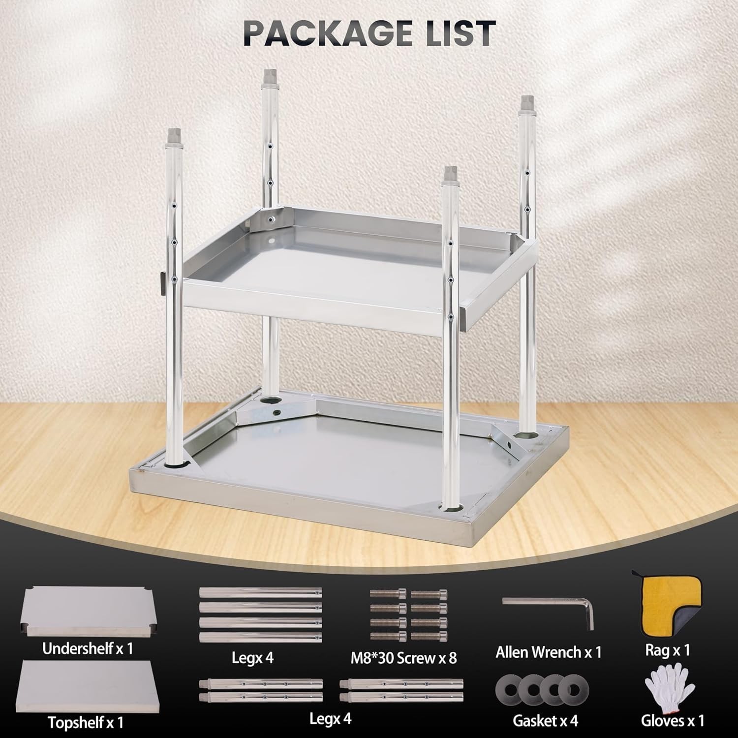 Stainless Steel NSF Commercial Kitchen Work Food Prep Table 12/14/18/24/30 In