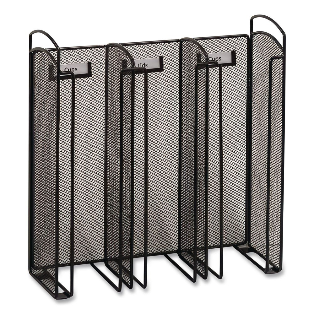 Safco 3292BL 12.75″ x 4.5″ x 13.25″ 3 Compart Breakroom Organizers – BLK New