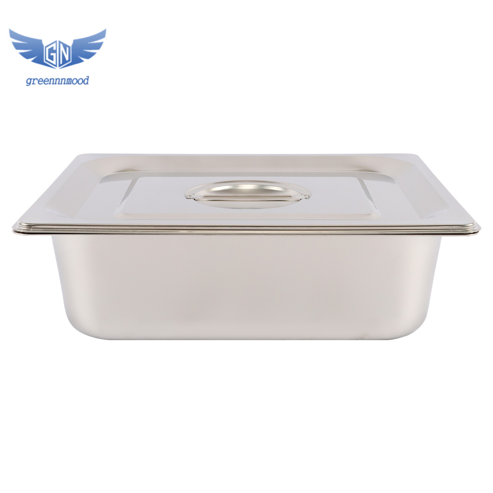 4Pcs 1/2 Size 4″ Deep Anti-Jam Stainless Steam Table Catering Food Pan With Lids