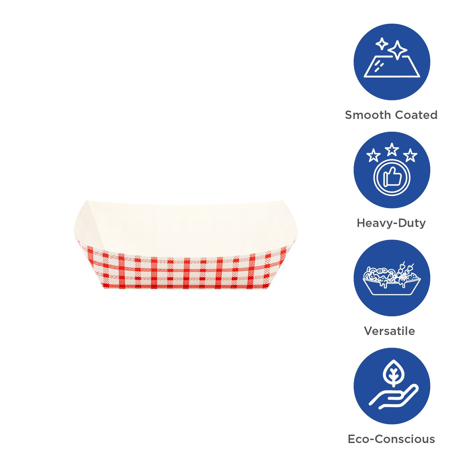 Karat Food Tray – Shepherd’s Check (Red) – 1.0 lb, FP-FT100G