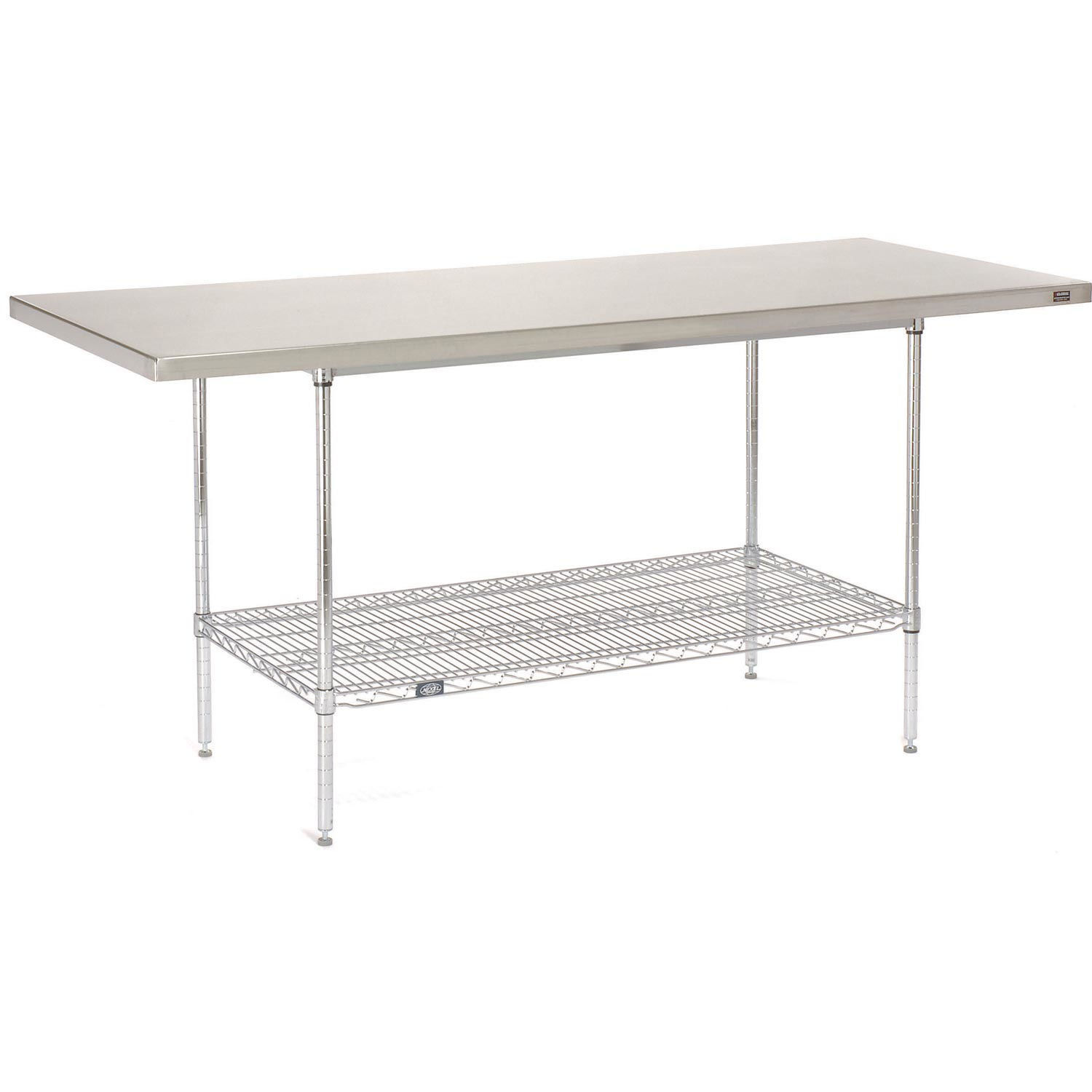 72″W x 30″D 16 Gauge 304 Stainless Steel Work Table with Wire Undershelf