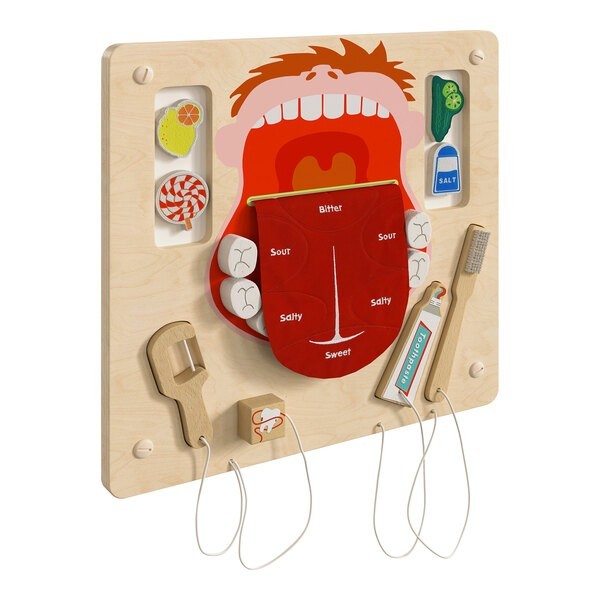 Flash Furniture 18″ x 18″ Wooden STEAM Dental Hygiene Wall Activity Board