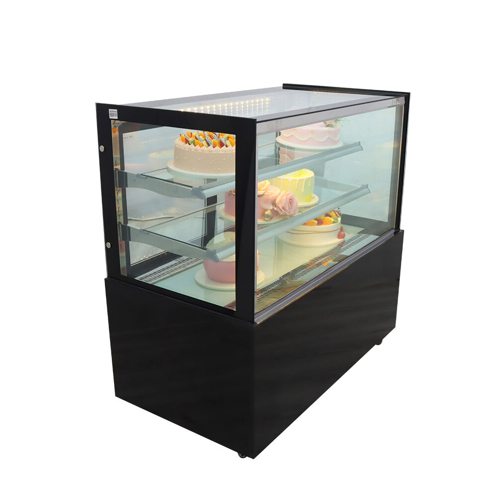 Floor Model Refrigerated Display Case Rear Door Air Cooling Adjustable Rack 220V