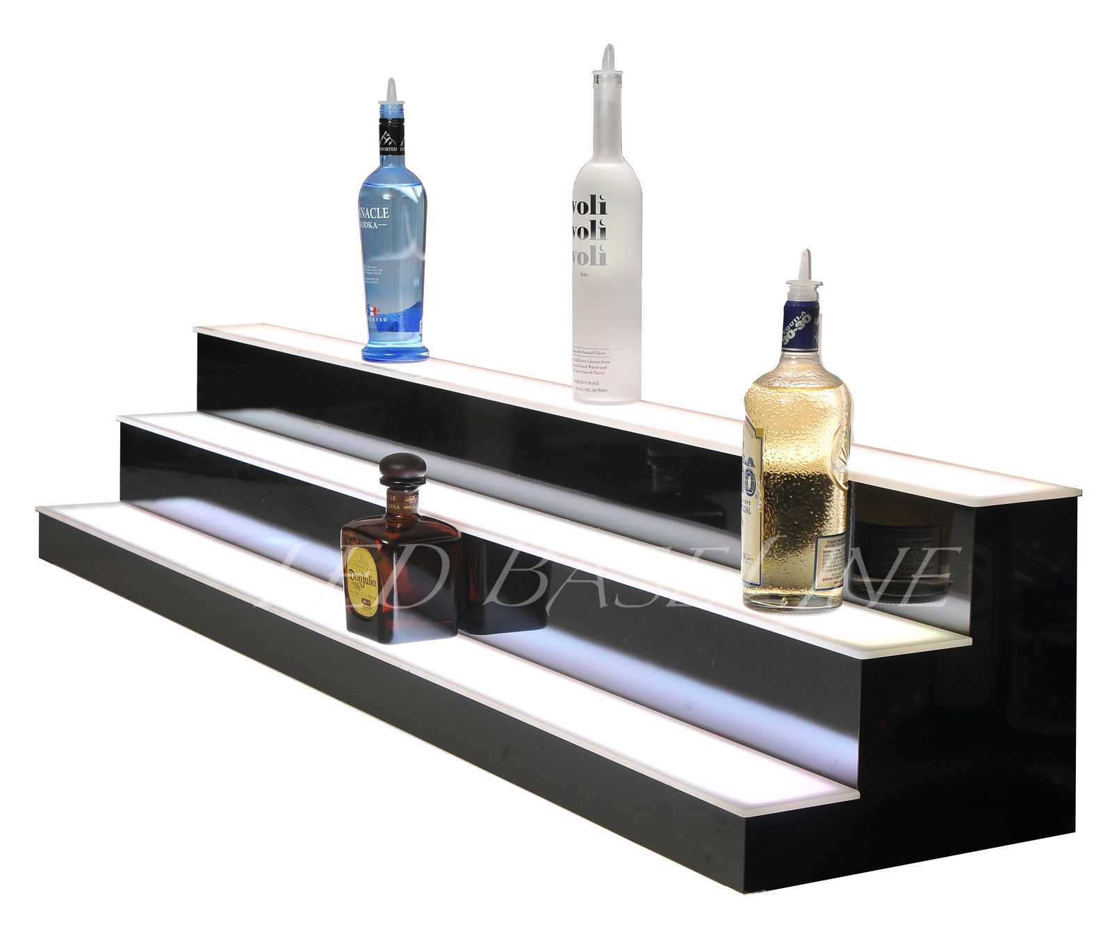 58″ LED Lighted Bar Shelving 3 Step Color changing Display Bottles