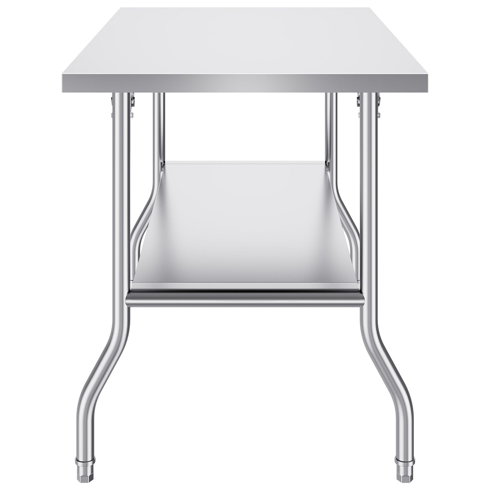 Folding Commercial Prep Table, 48 x 30 Inch Commercial Worktable Workstation