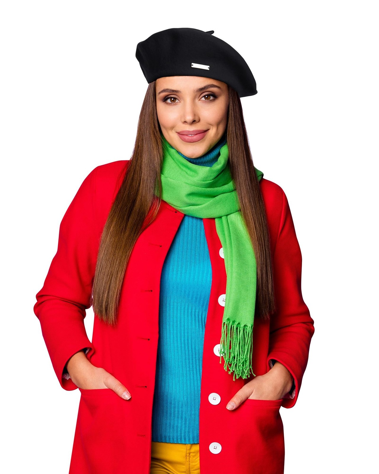 Wool French Berets for Women, Solid Color Beret Hats for Women Girls Lady, Ca…