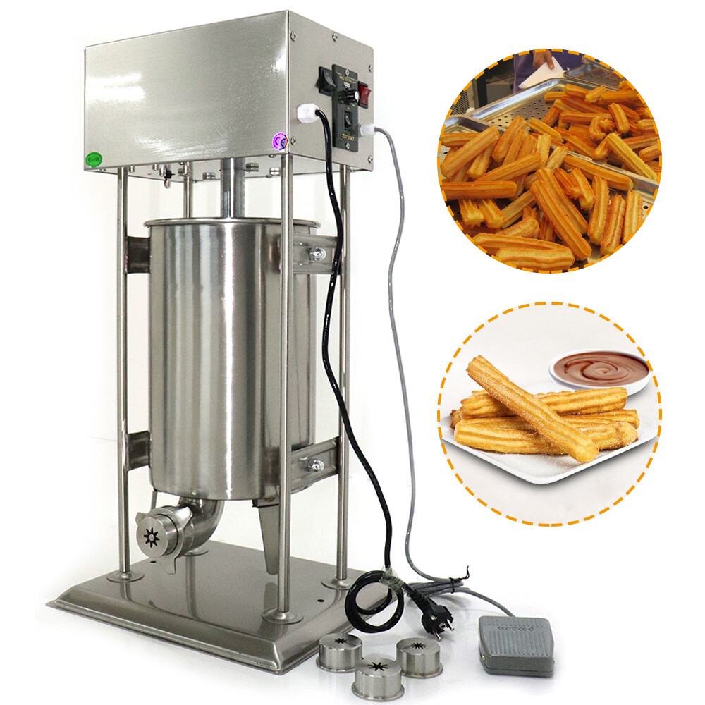 15L Stainless Steel Electric Spanish Churro Maker Machine Dough Stick Machine
